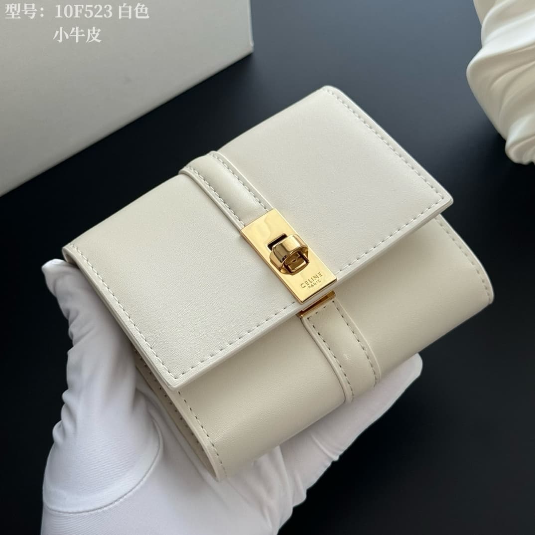Celine Gold Small Wallet 10F523