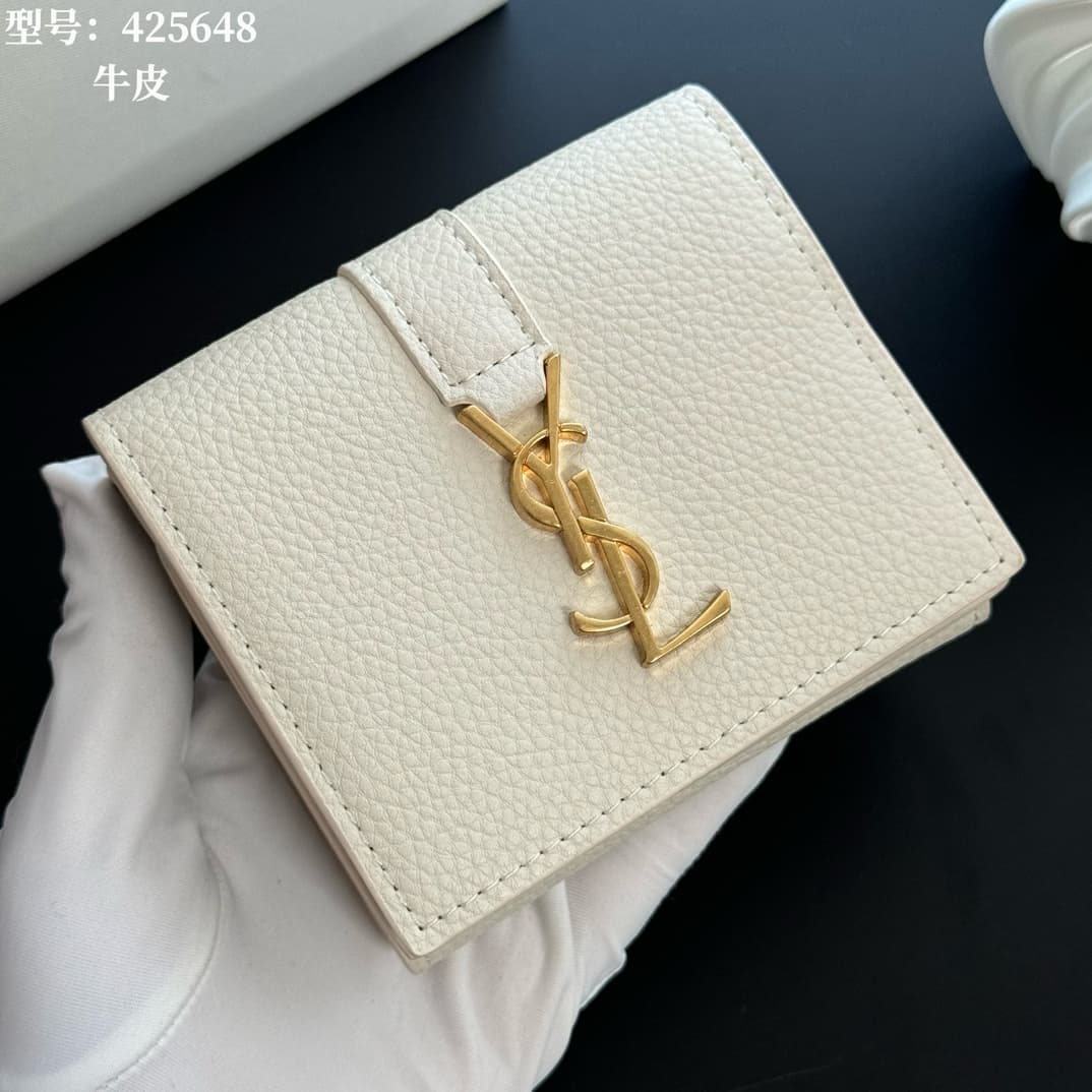 Saint Laurent White Mini Wallet 425648