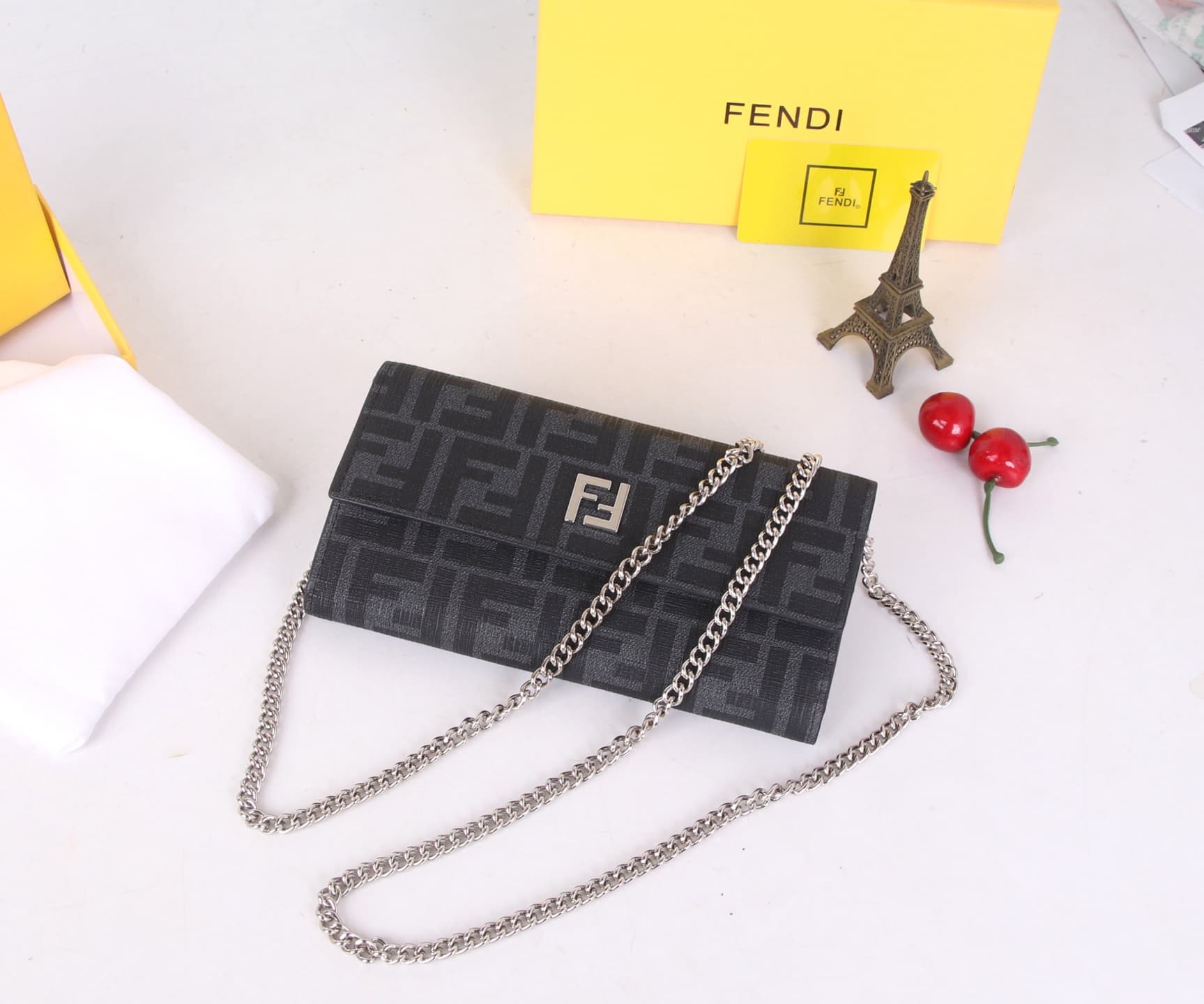 Fendi Black Shoulder Bag SF06