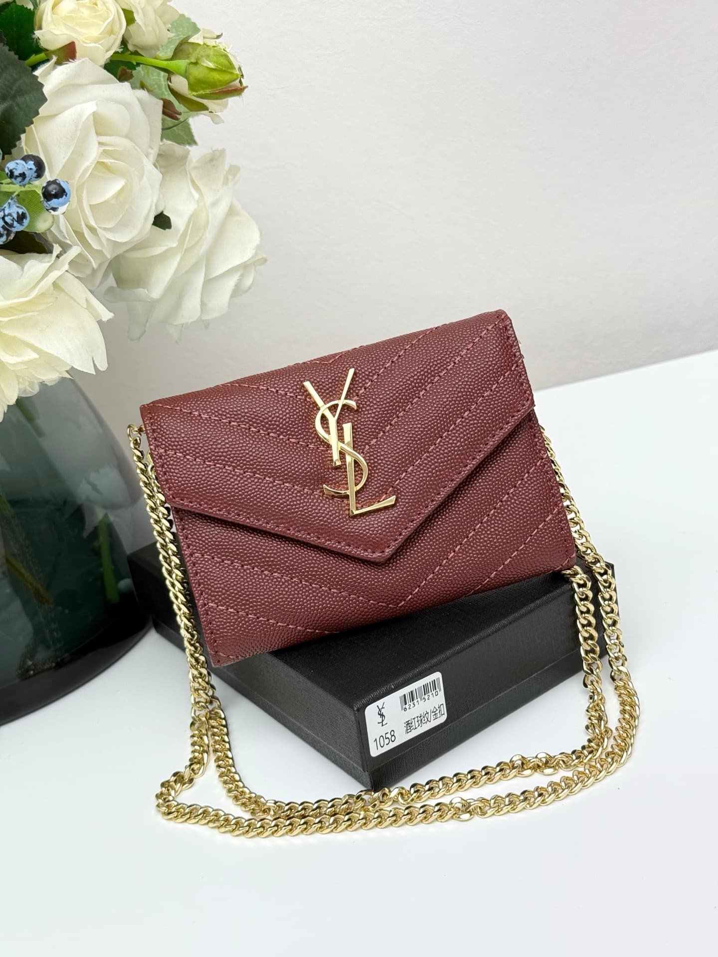 Saint Laurent Gold Wallet 1058