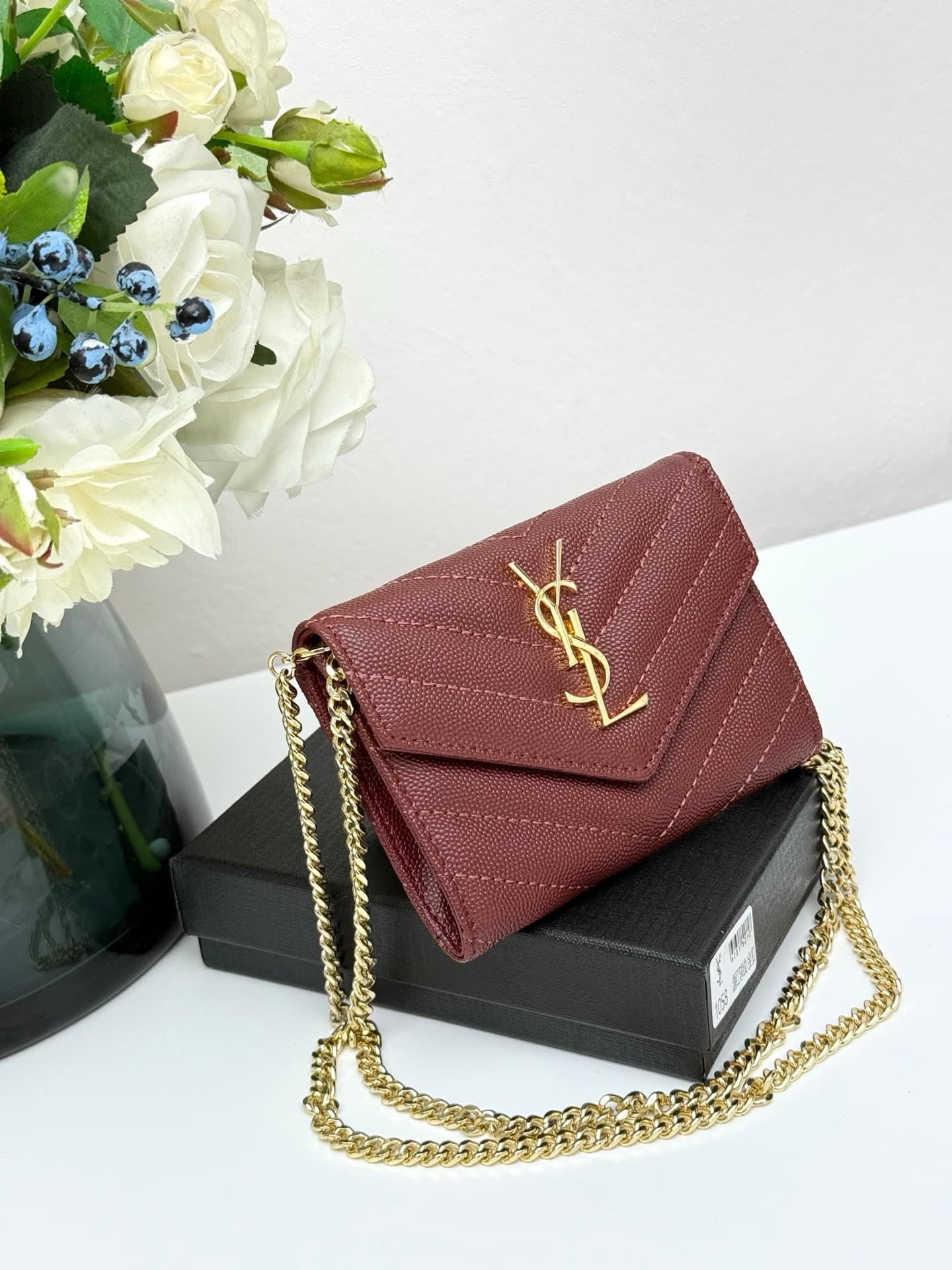 Saint Laurent Gold Wallet 1058