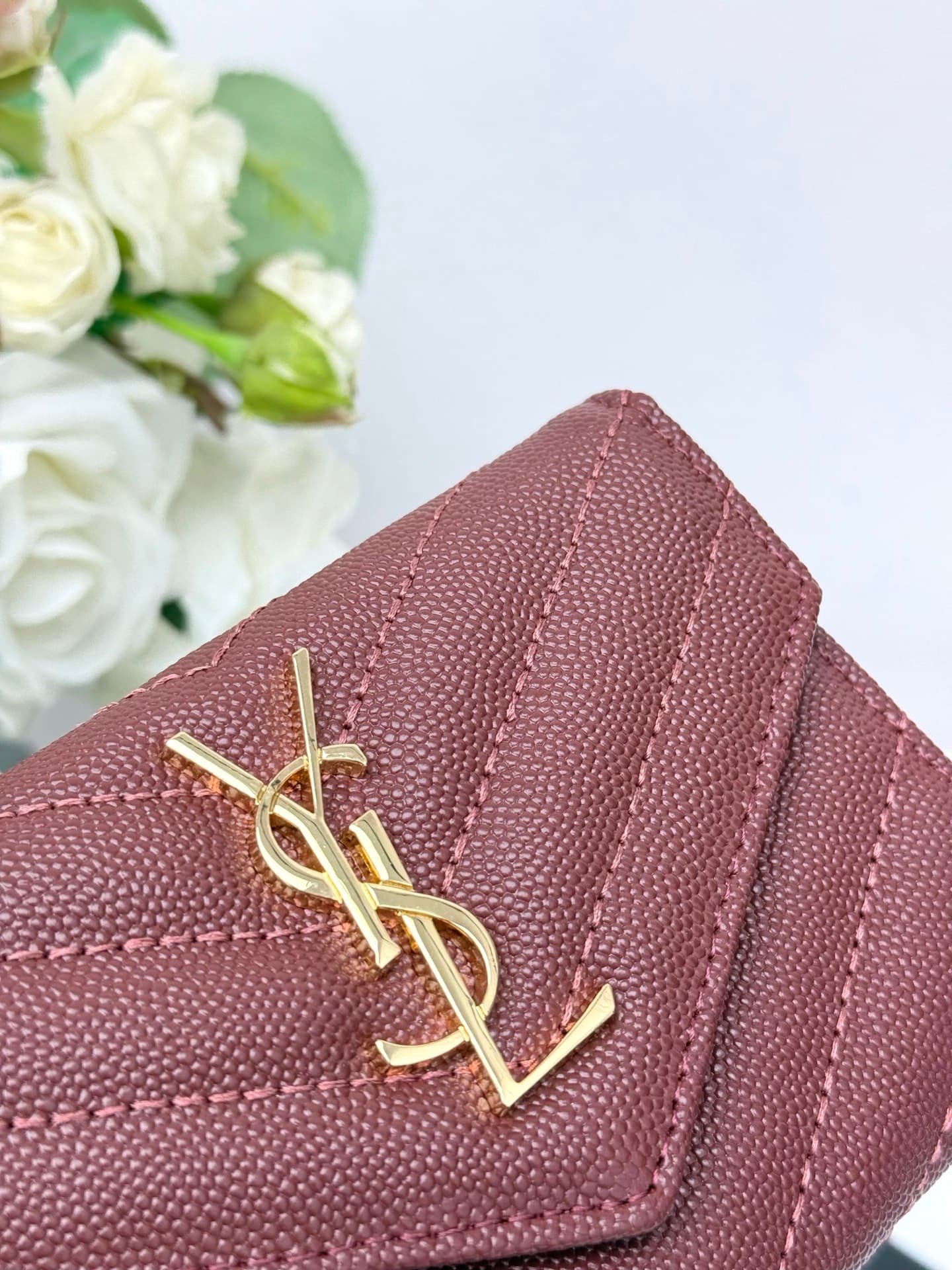 Saint Laurent Gold Wallet 1058