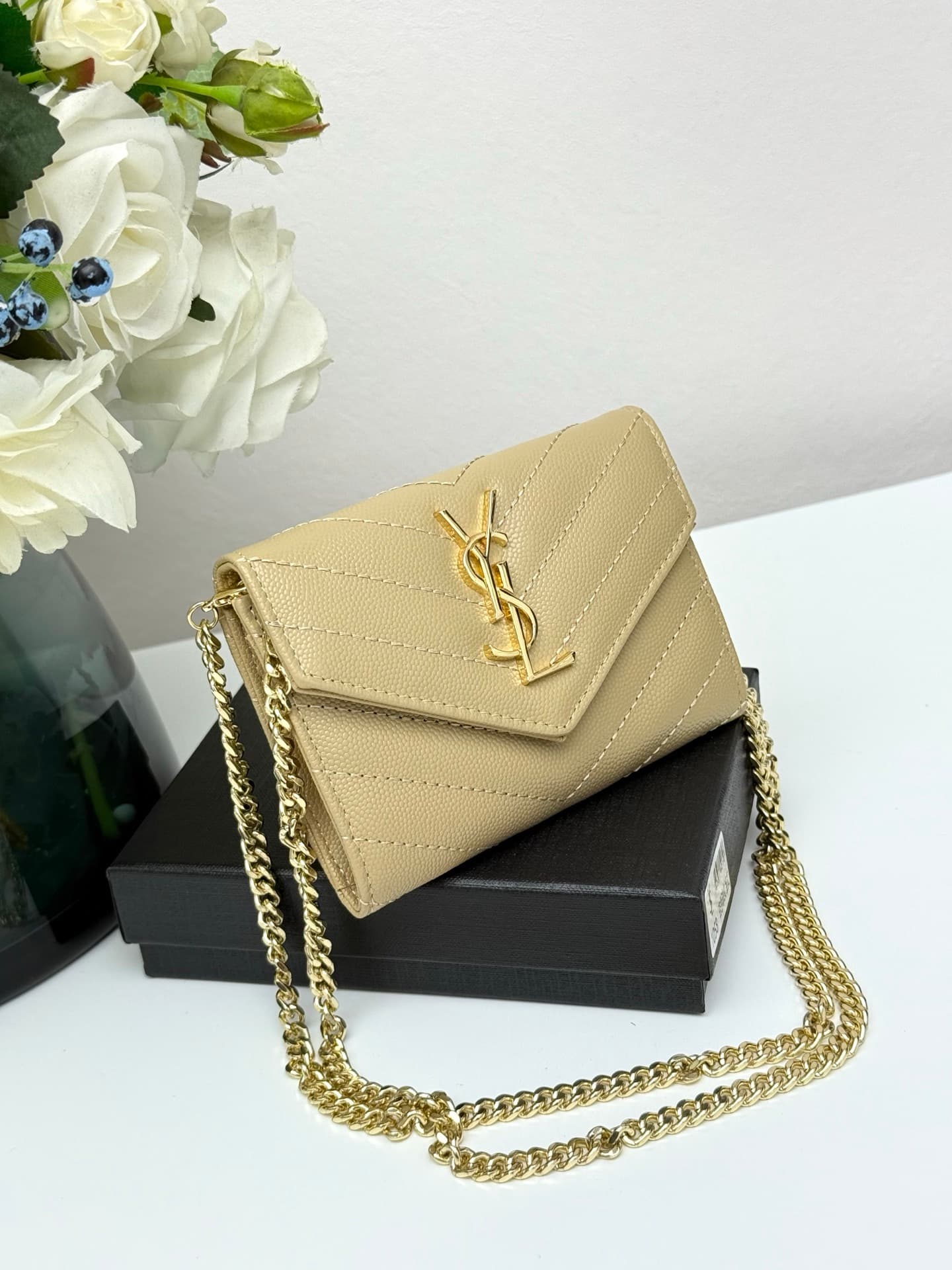 Saint Laurent Gold Wallet 1058