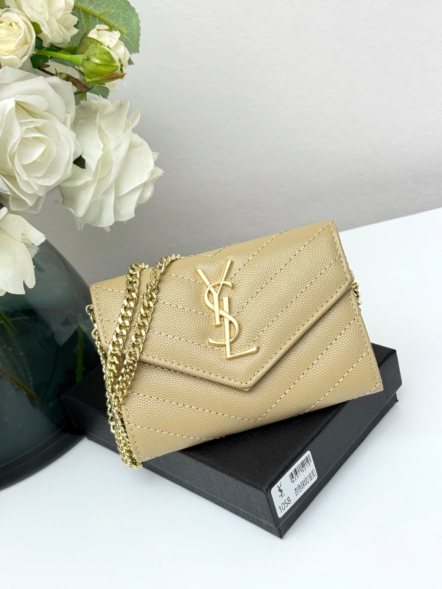 Saint Laurent Gold Wallet 1058