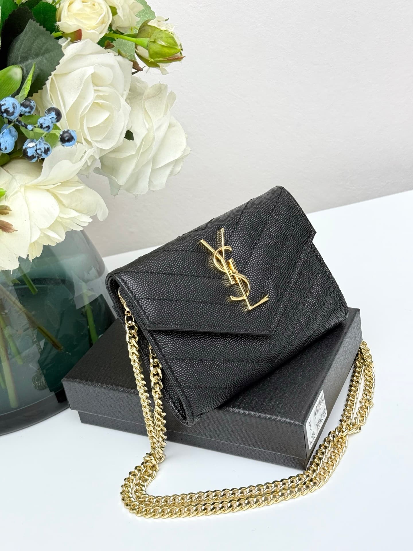 Saint Laurent Gold Wallet 1058