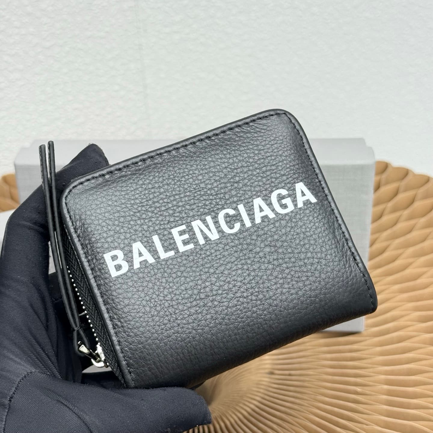 Balenciaga Cream Mini Wallet 6016