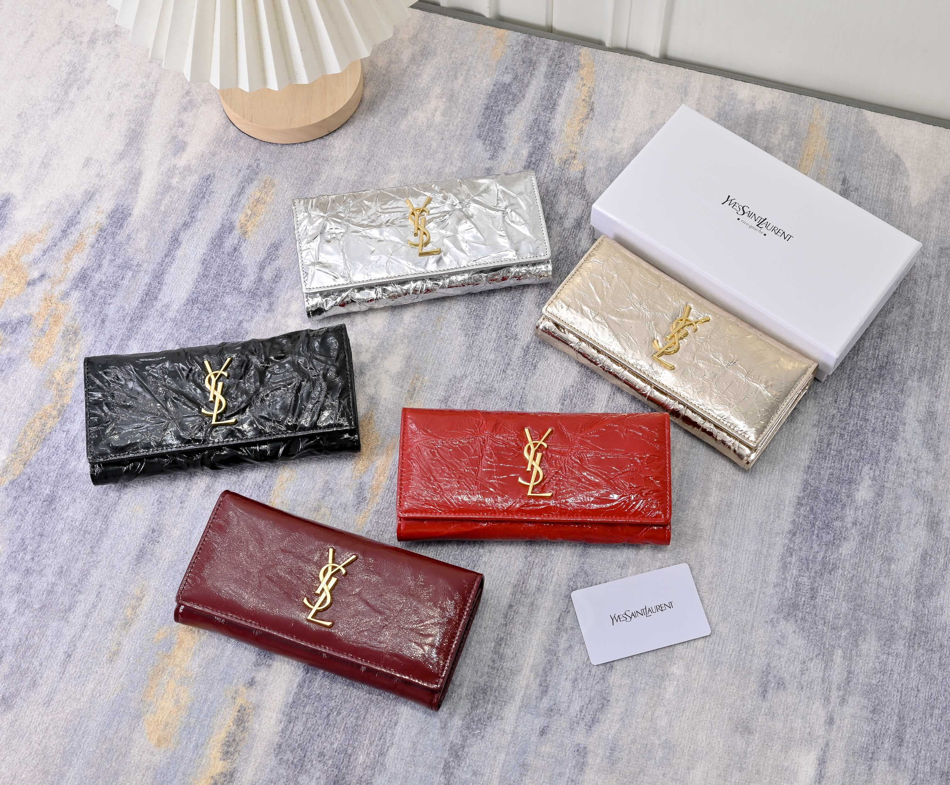 Saint Laurent White Wallet