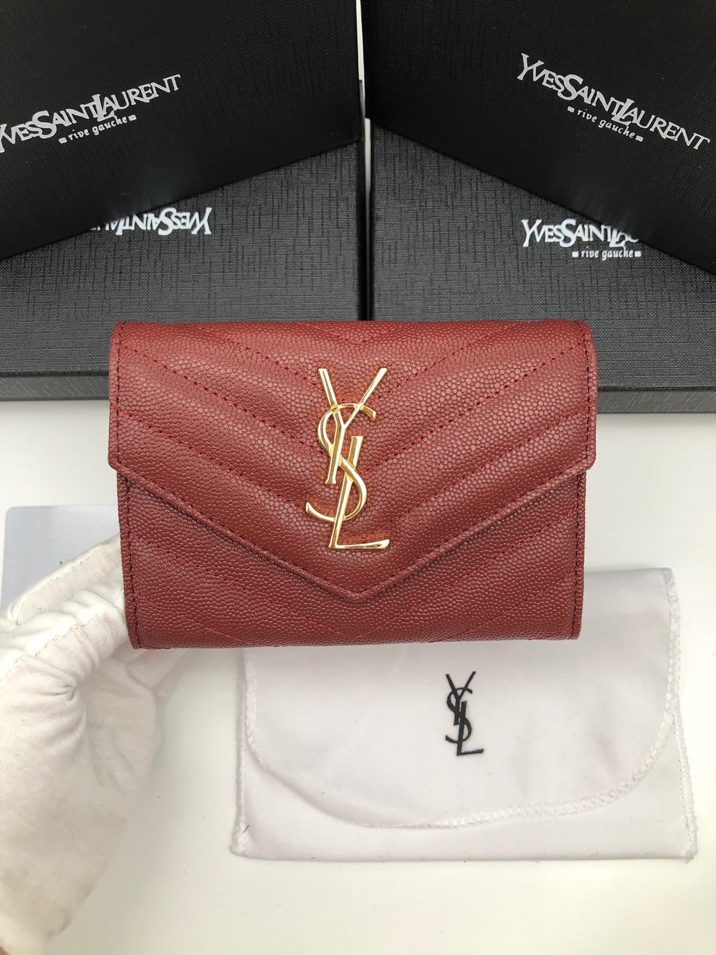 Saint Laurent Gold Wallet 1057