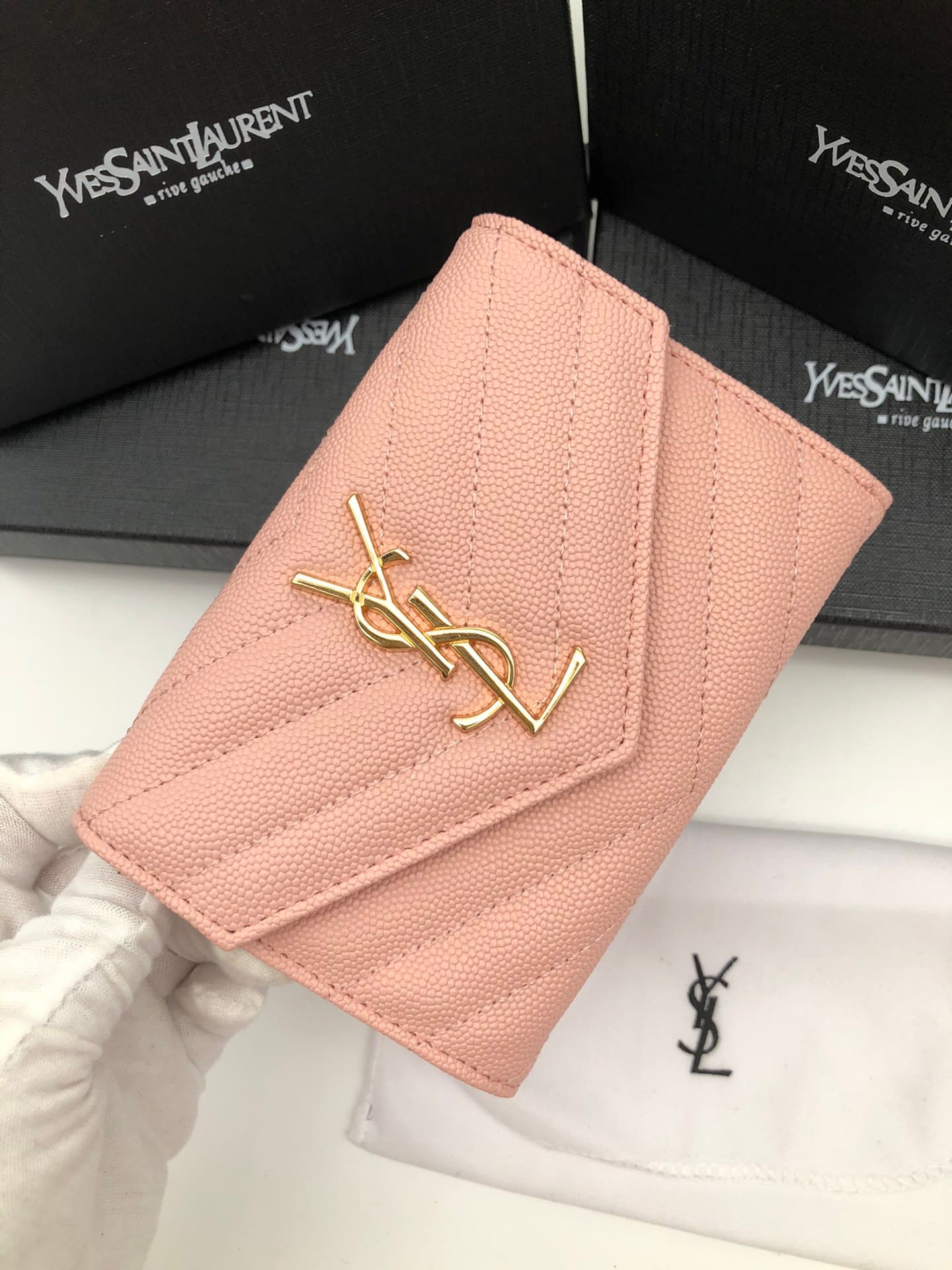 Saint Laurent Gold Wallet 1057