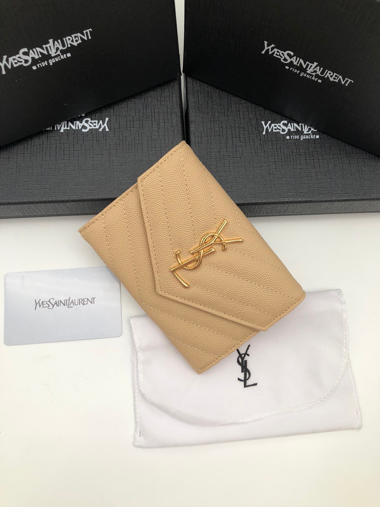 Saint Laurent Gold Wallet 1057
