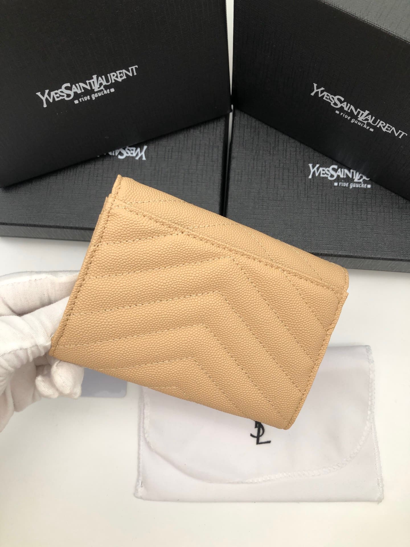 Saint Laurent Gold Wallet 1057
