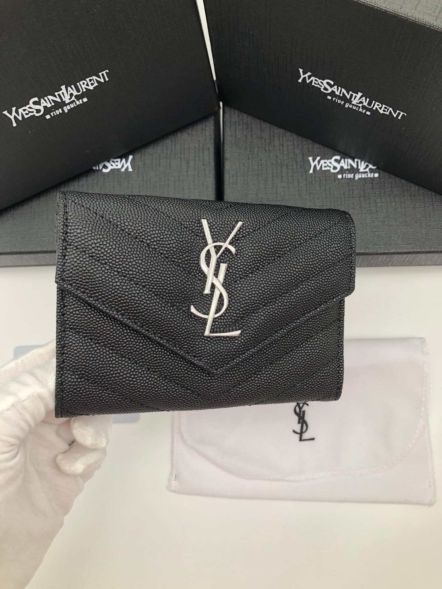 Saint Laurent Gold Wallet 1057