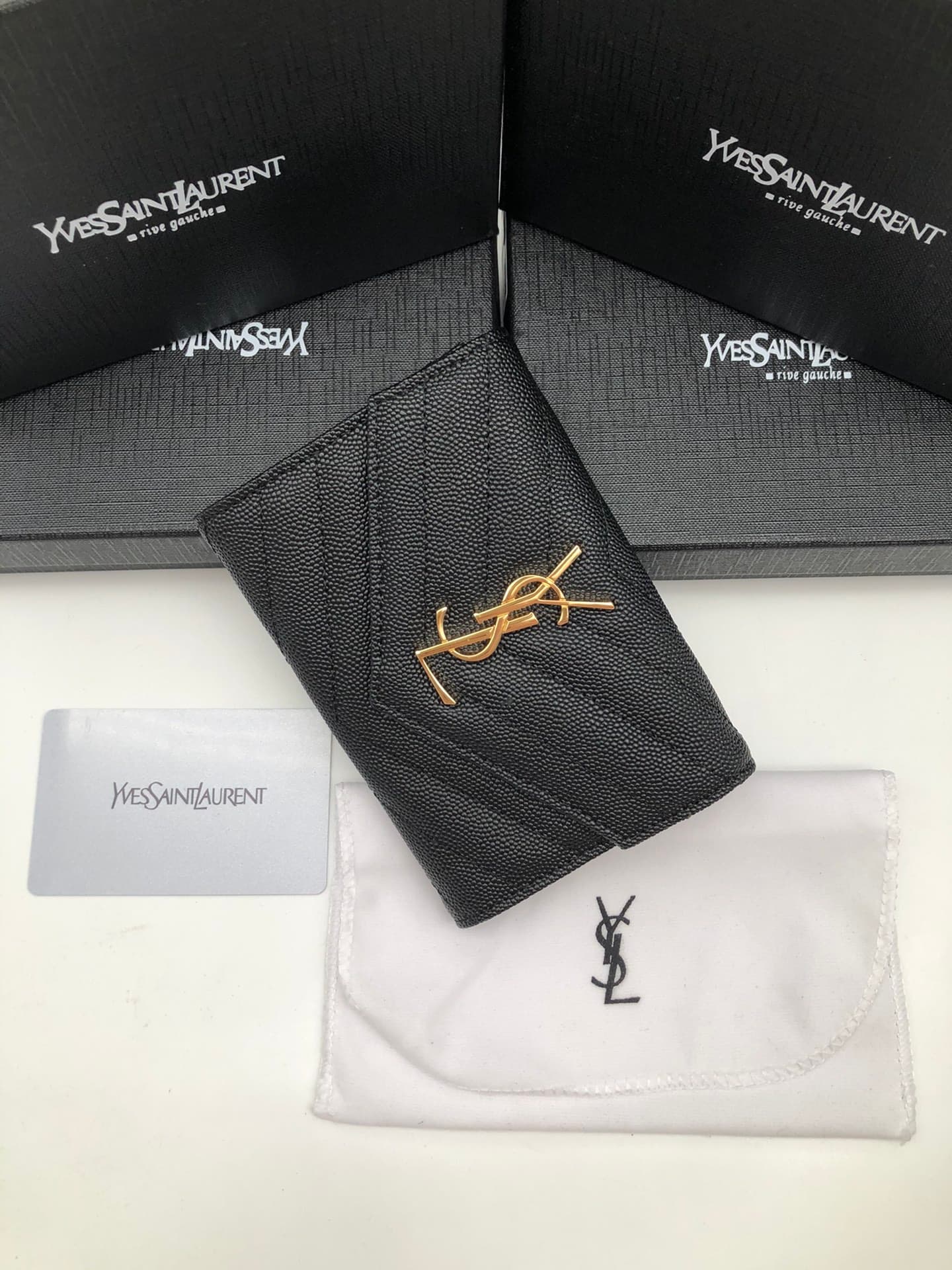 Saint Laurent Gold Wallet 1057