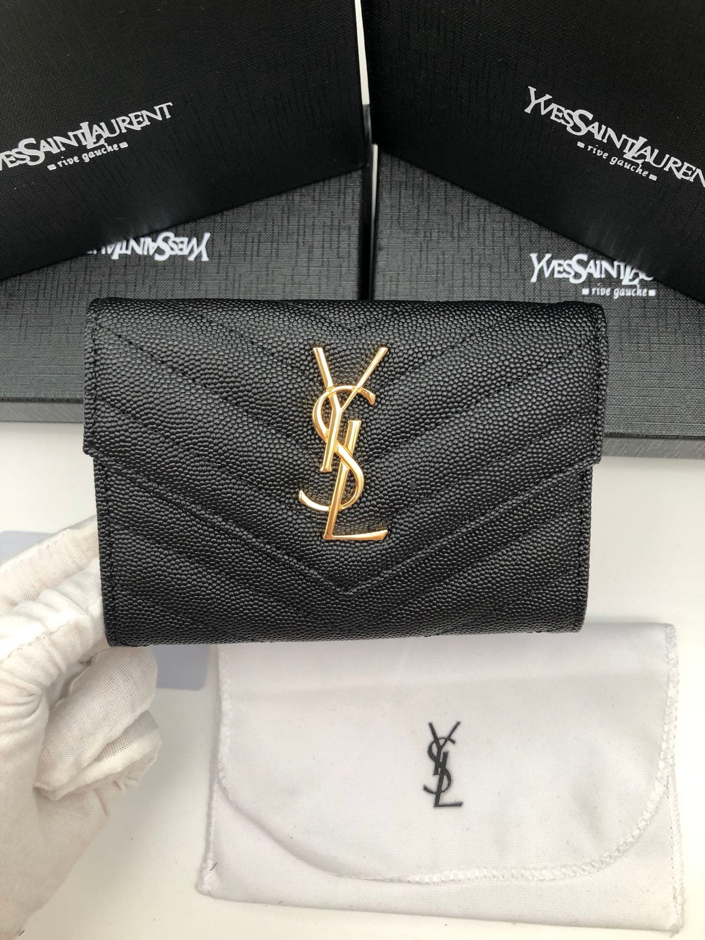 Saint Laurent Gold Wallet 1057