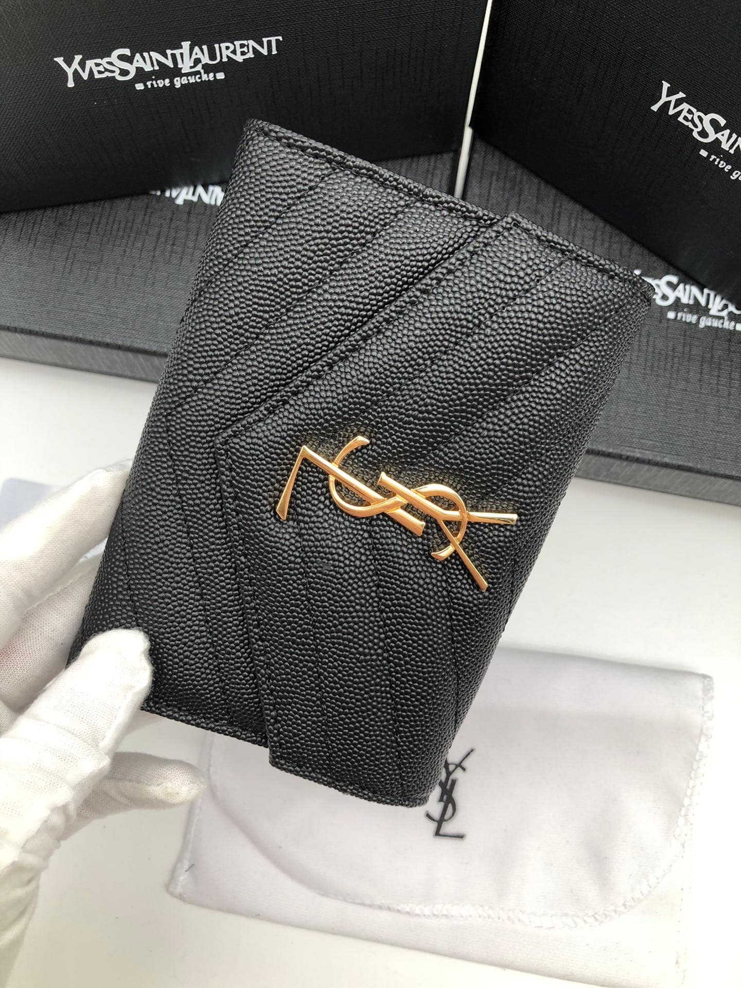 Saint Laurent Gold Wallet 1057