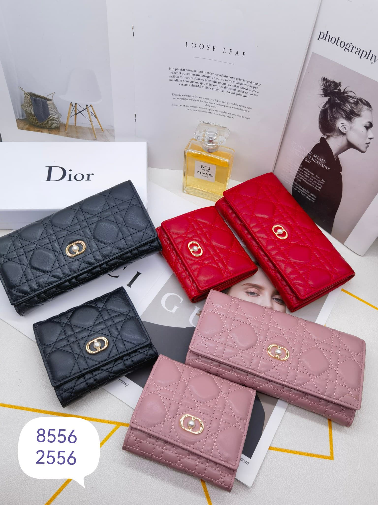 Dior White Wallet