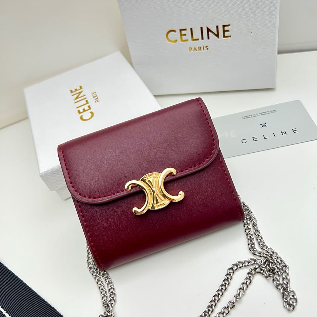 Celine Red Wallet