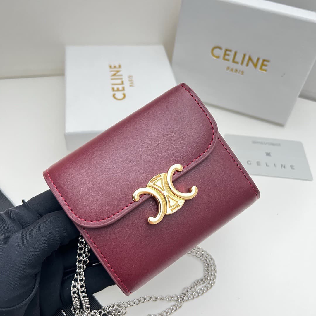 Celine Red Wallet