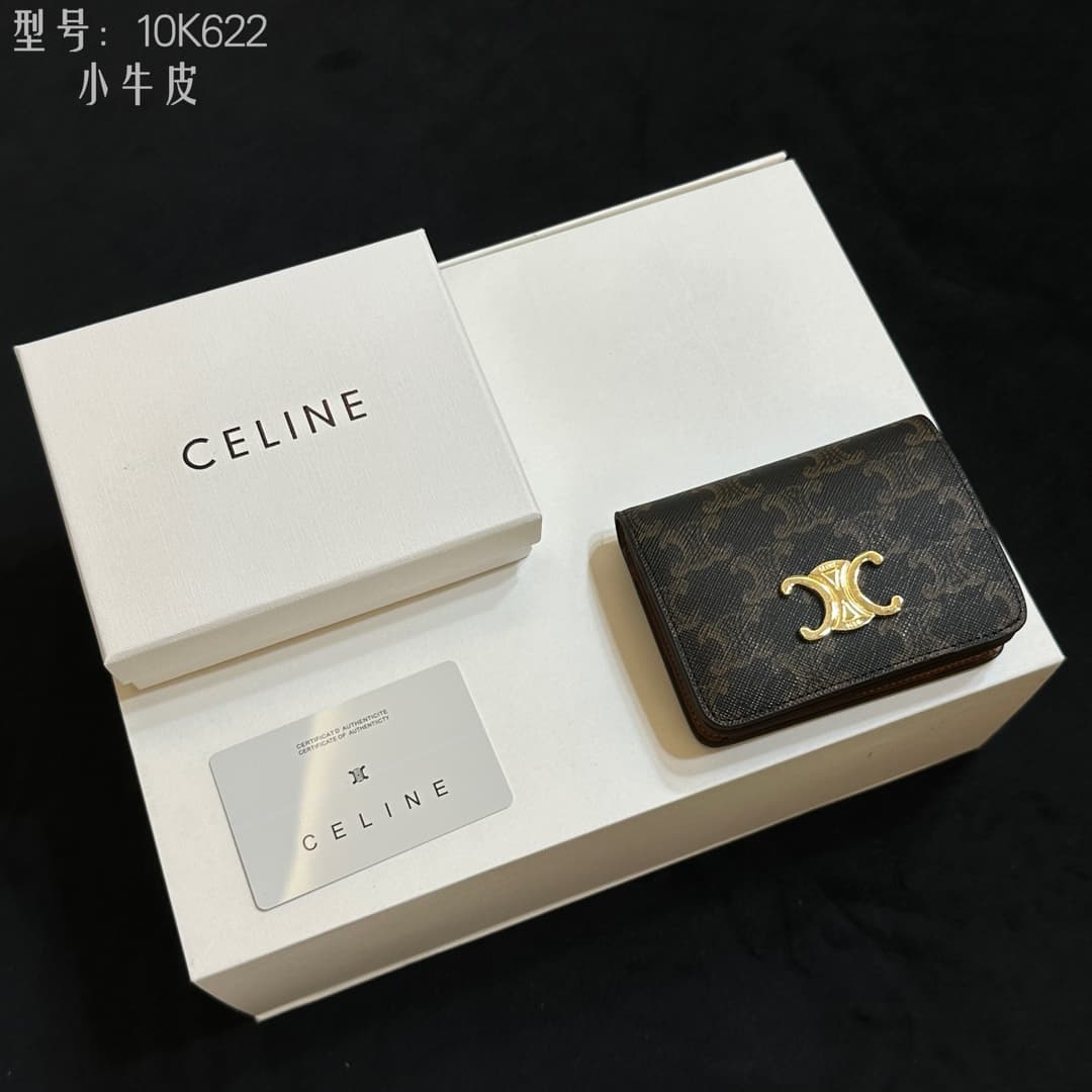 Celine Gold Wallet 10K622