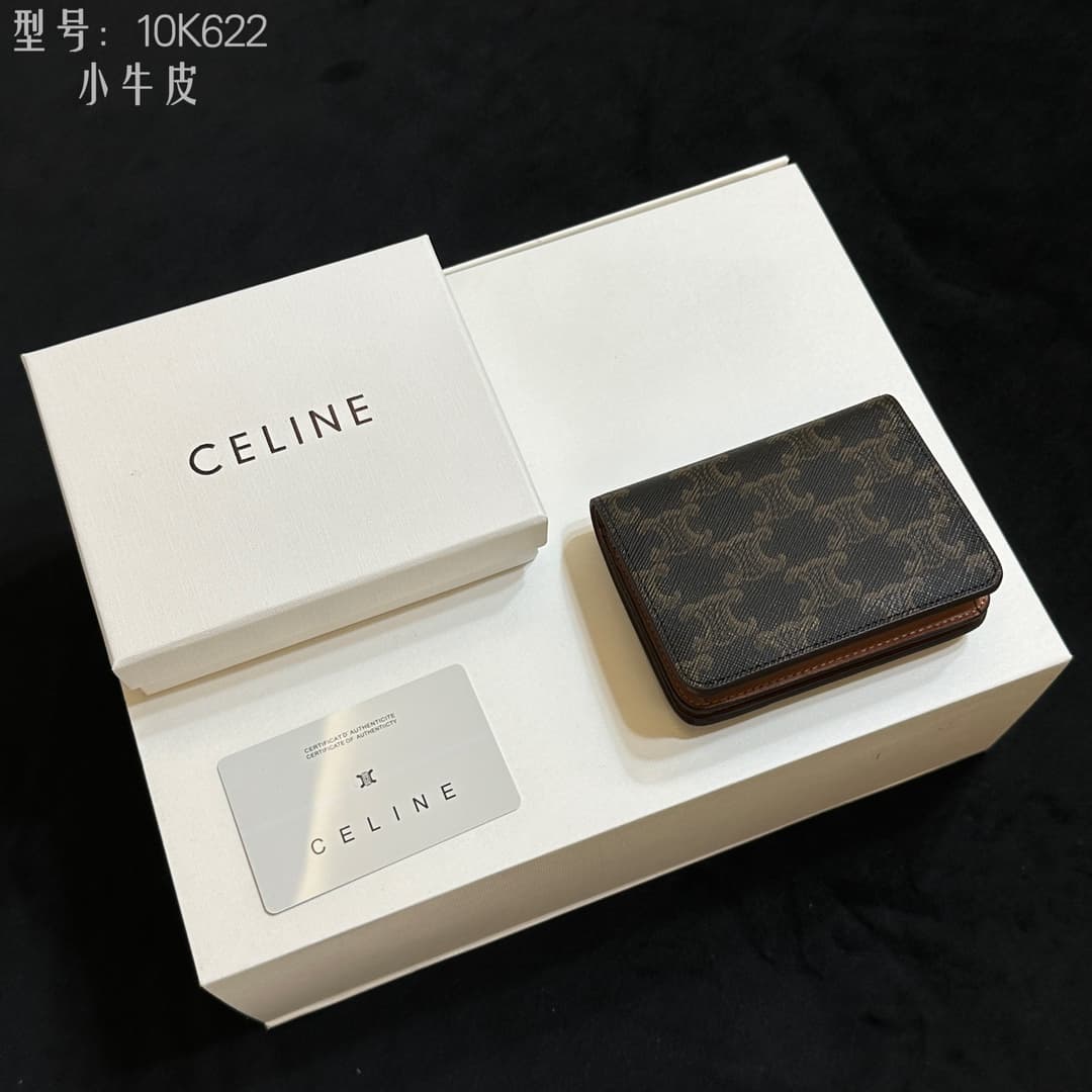 Celine Gold Mini Wallet 10K622