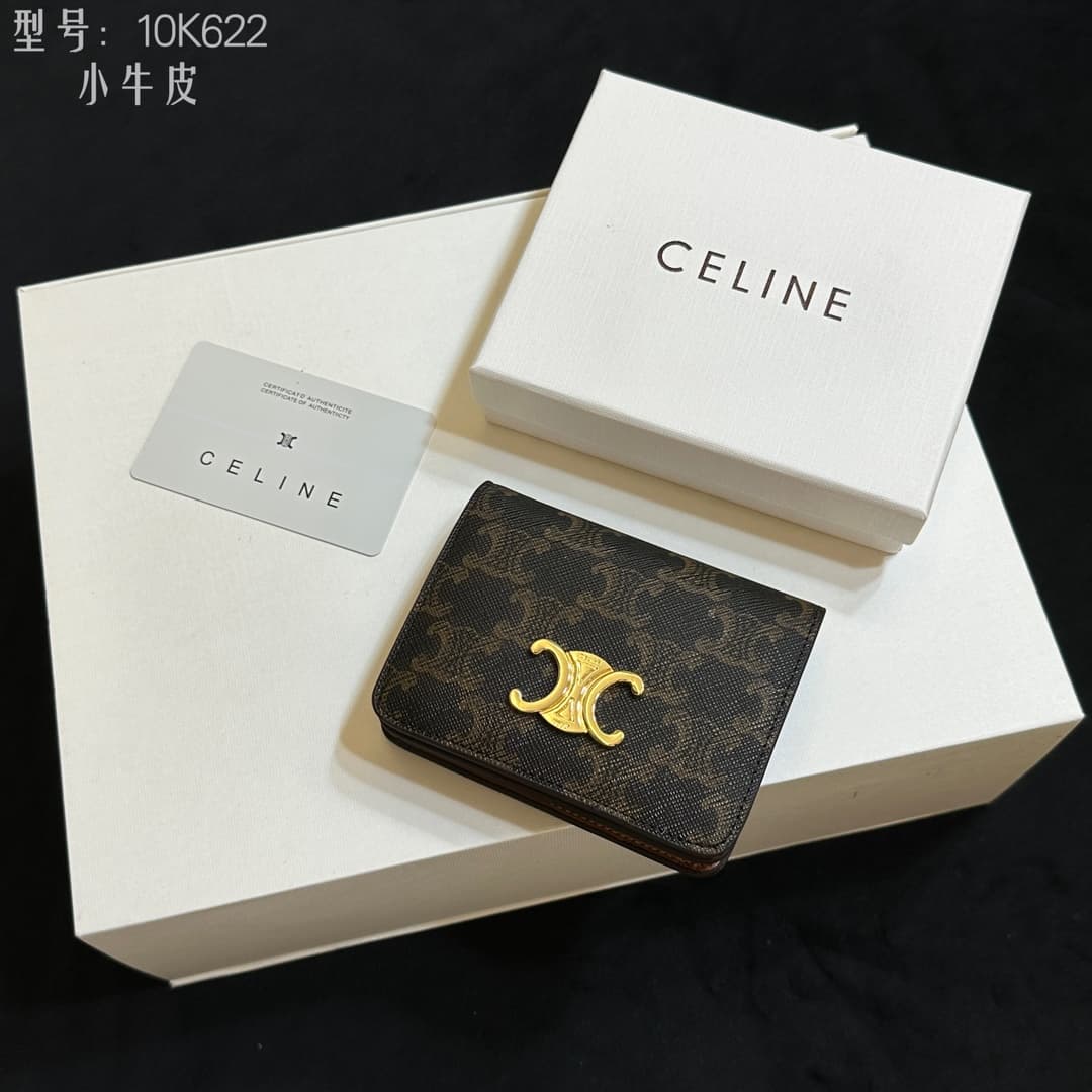 Celine Gold Mini Wallet 10K622