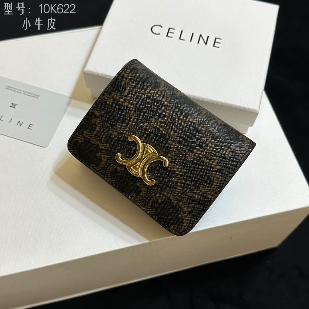 Celine Gold Mini Wallet 10K622