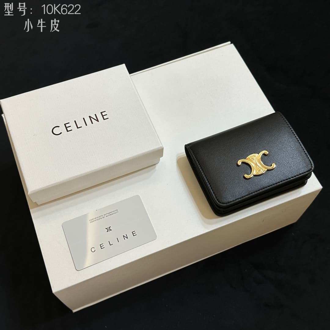 Celine Gold Wallet 10K622
