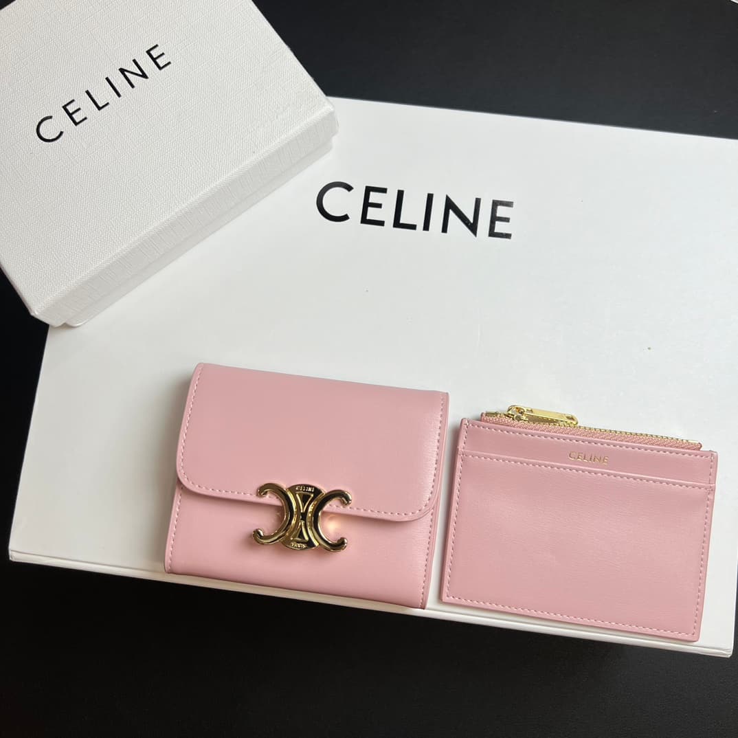 Celine Pink Wallet 10l653DS3