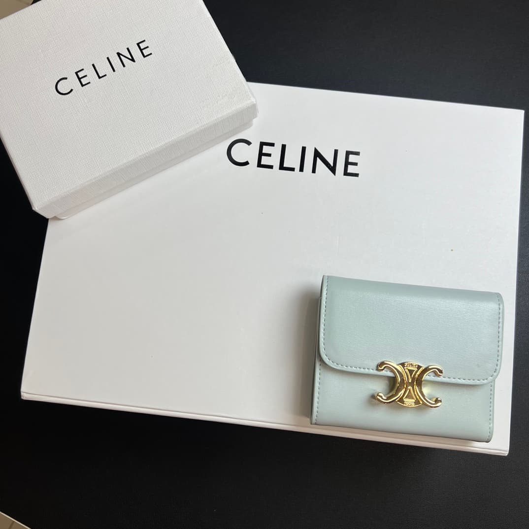Celine Blue Wallet 10l653DS3