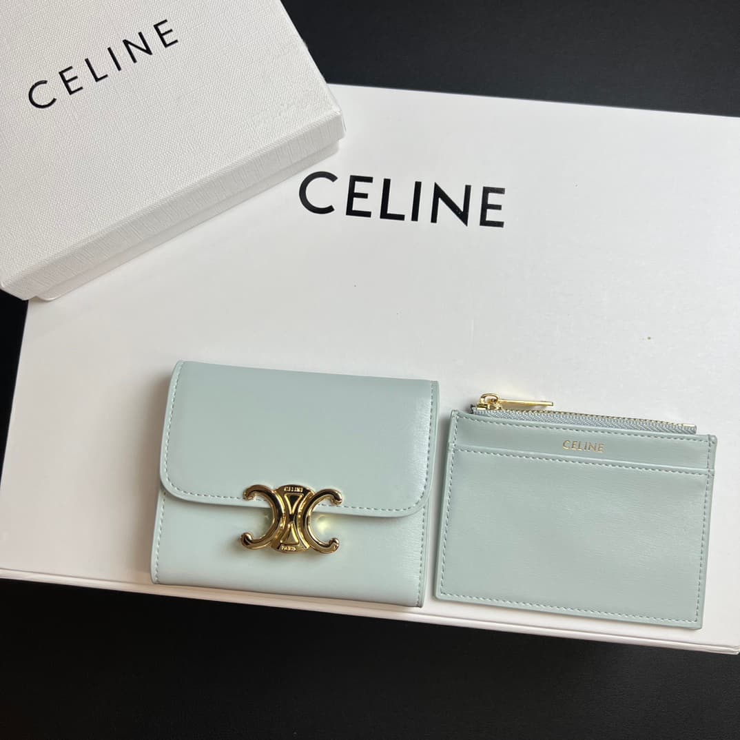 Celine Blue Wallet 10l653DS3