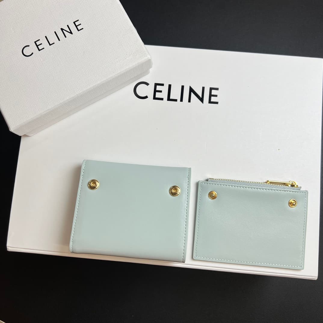 Celine Blue Wallet 10l653DS3