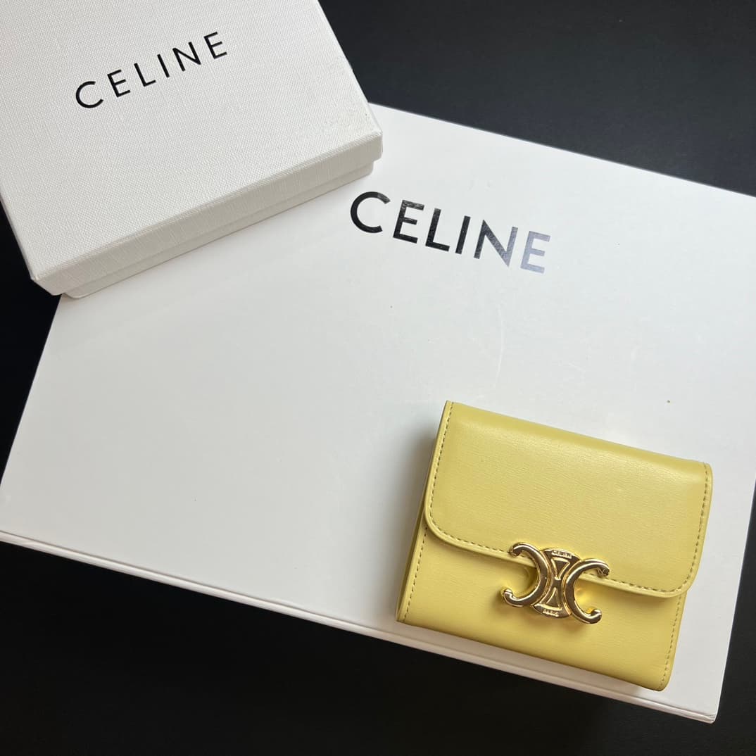 Celine Yellow Wallet 10l653DS3