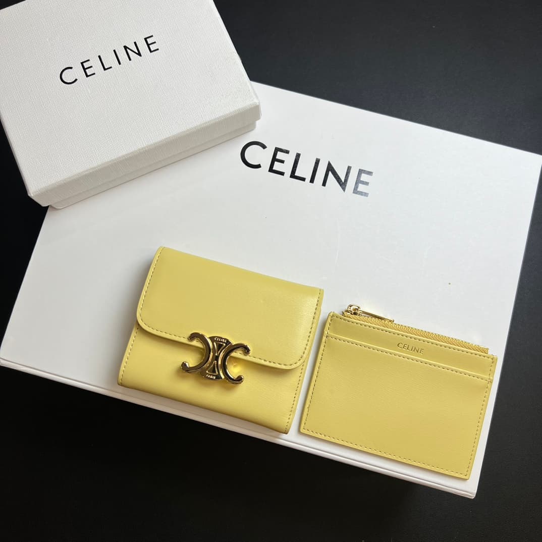 Celine Yellow Wallet 10l653DS3