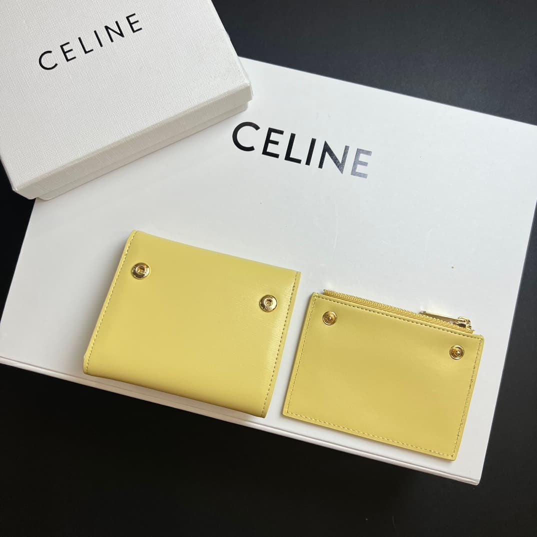 Celine Yellow Wallet 10l653DS3
