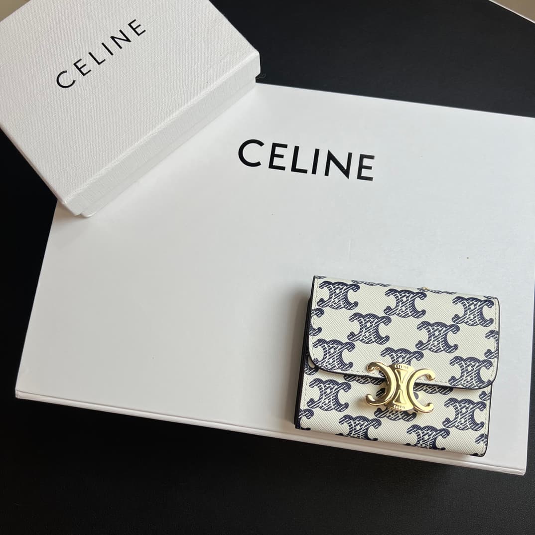 Celine Blue Wallet 10l653DS3