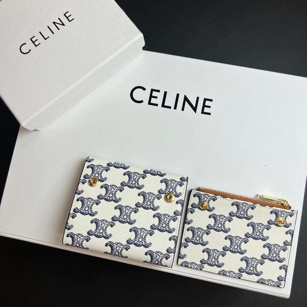 Celine Blue Wallet 10l653DS3