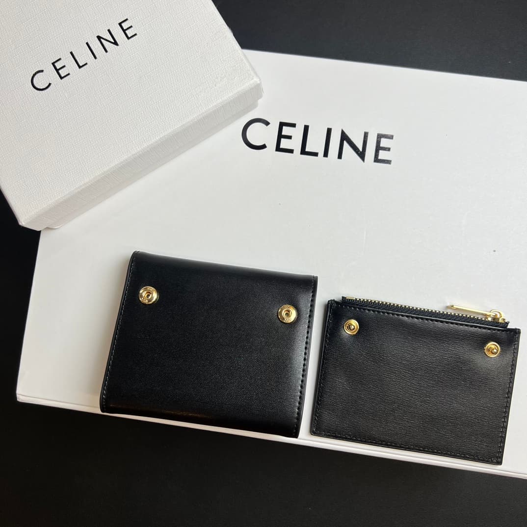 Celine Black Wallet 10l653DS3