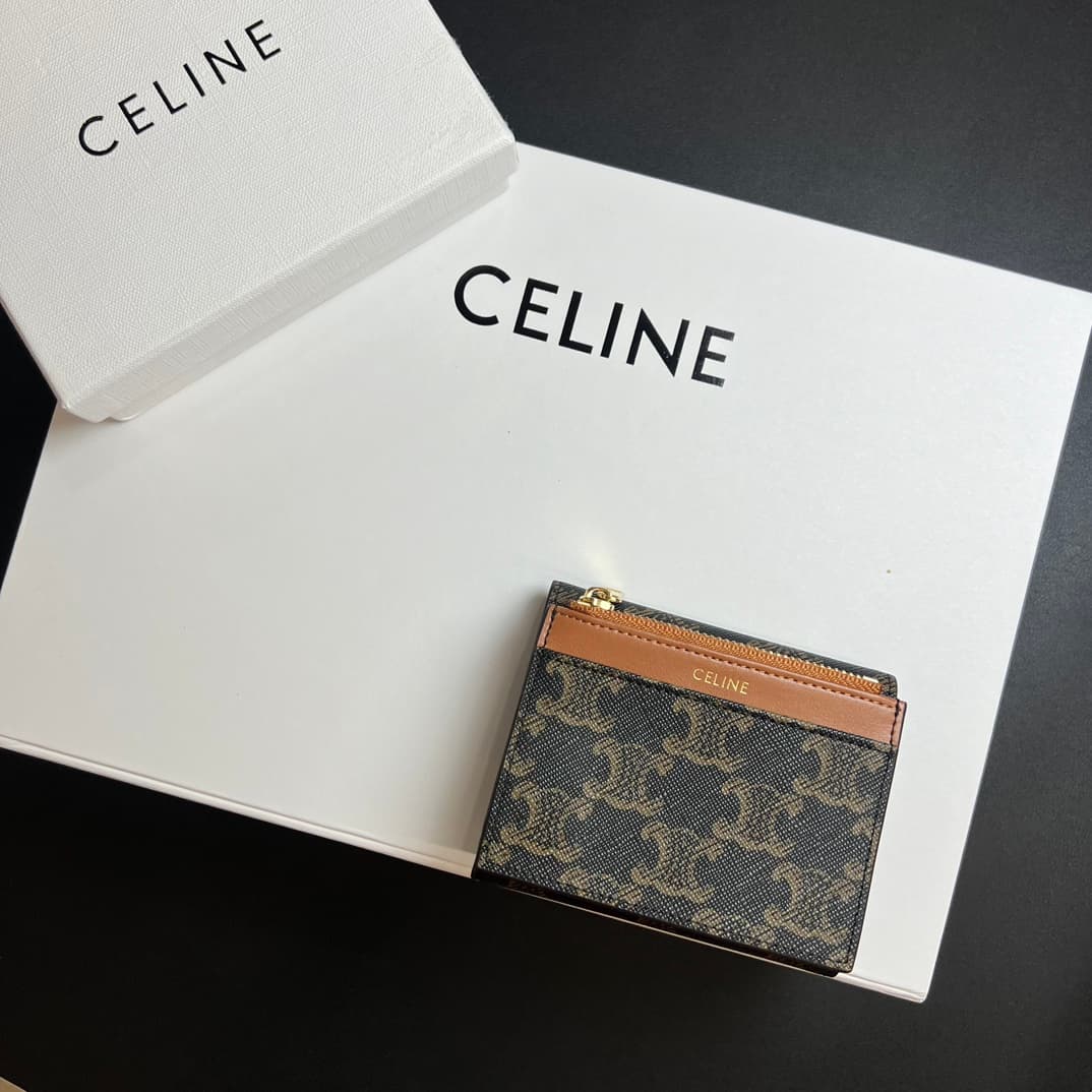 Celine Gold Wallet 10l653DS3
