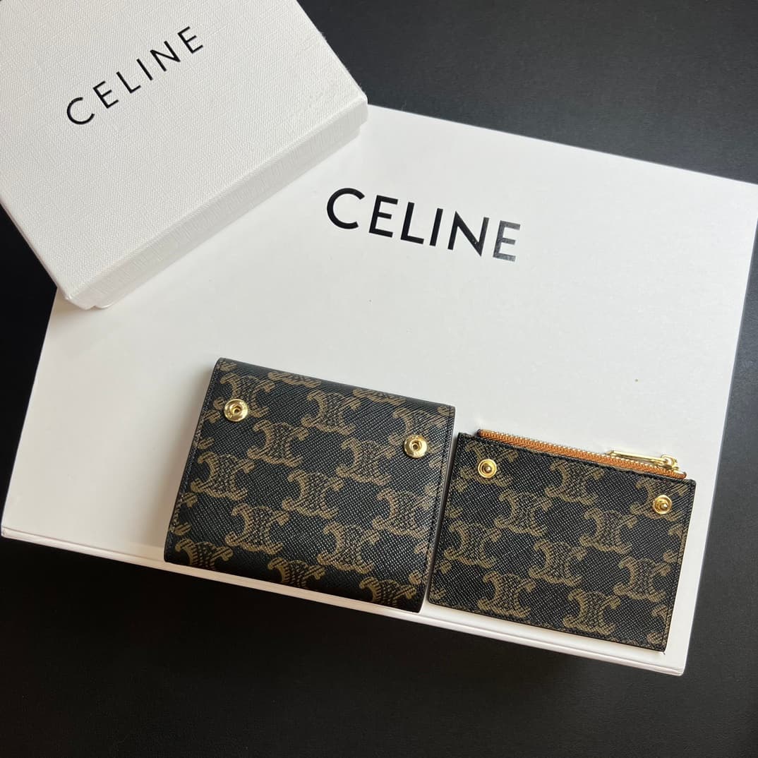 Celine Gold Wallet 10l653DS3