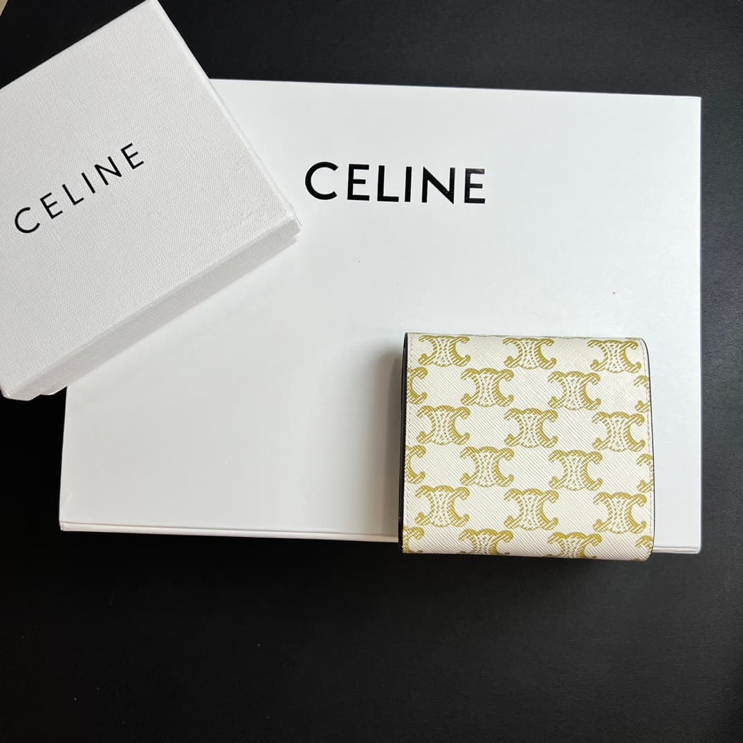 Celine White Wallet