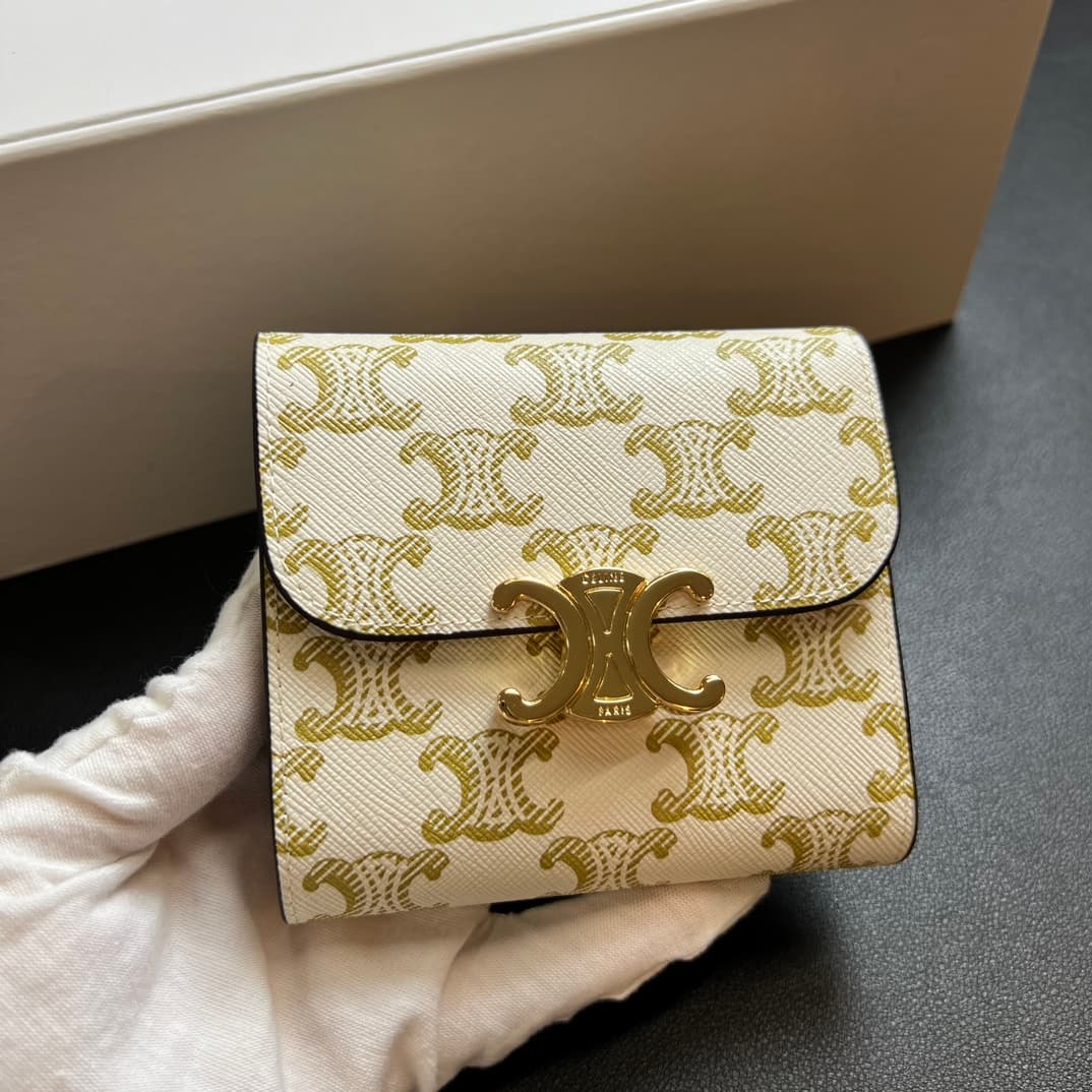 Celine White Wallet