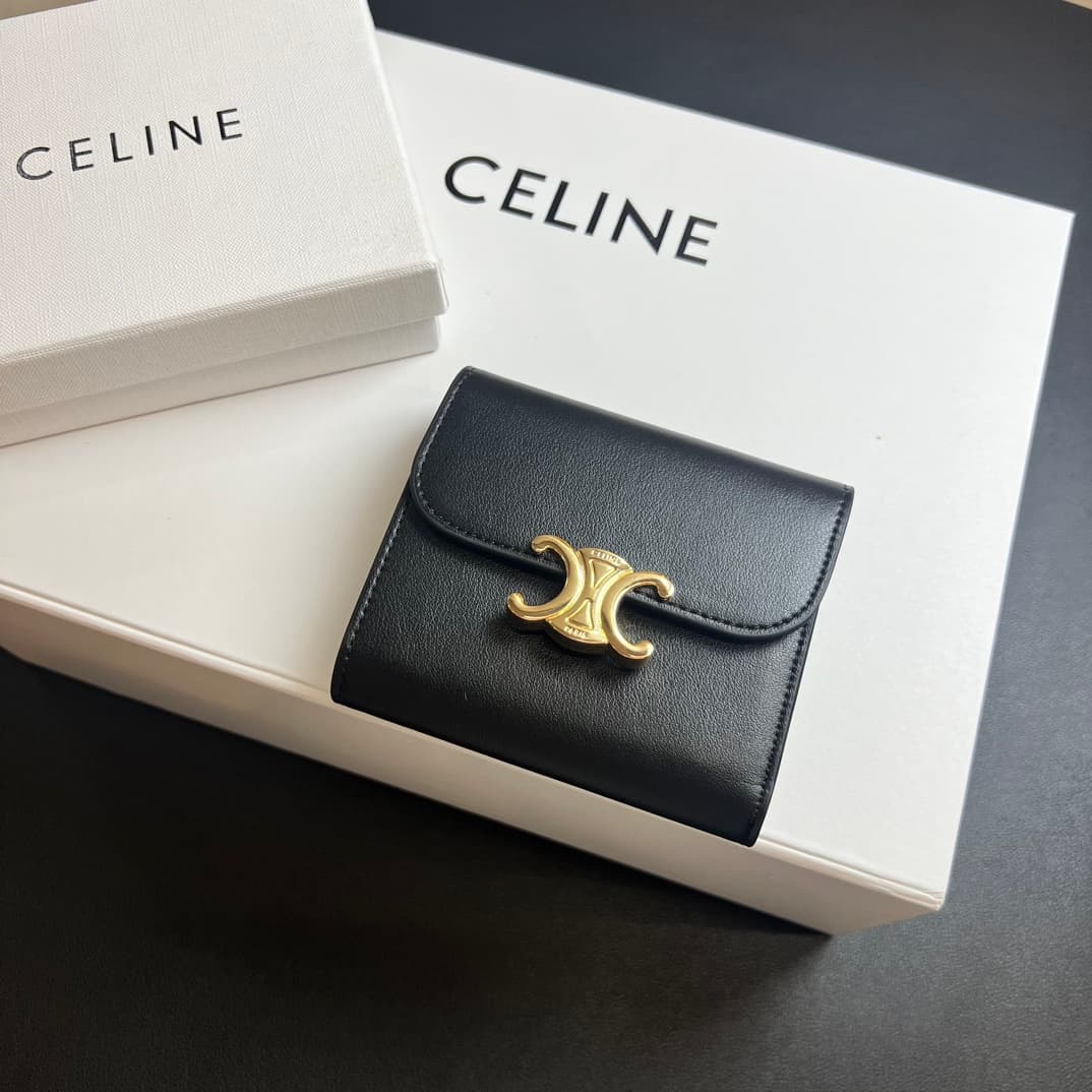 Celine Black Wallet w10