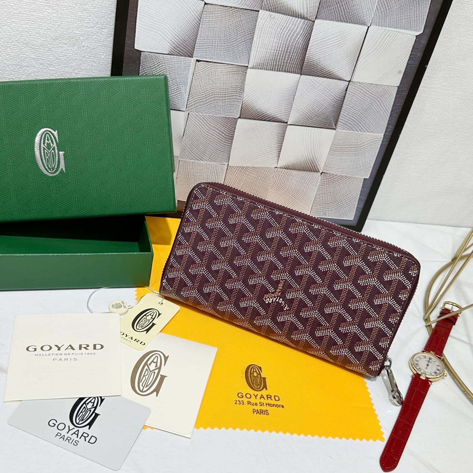 Goyard Red Large Wallet 98186