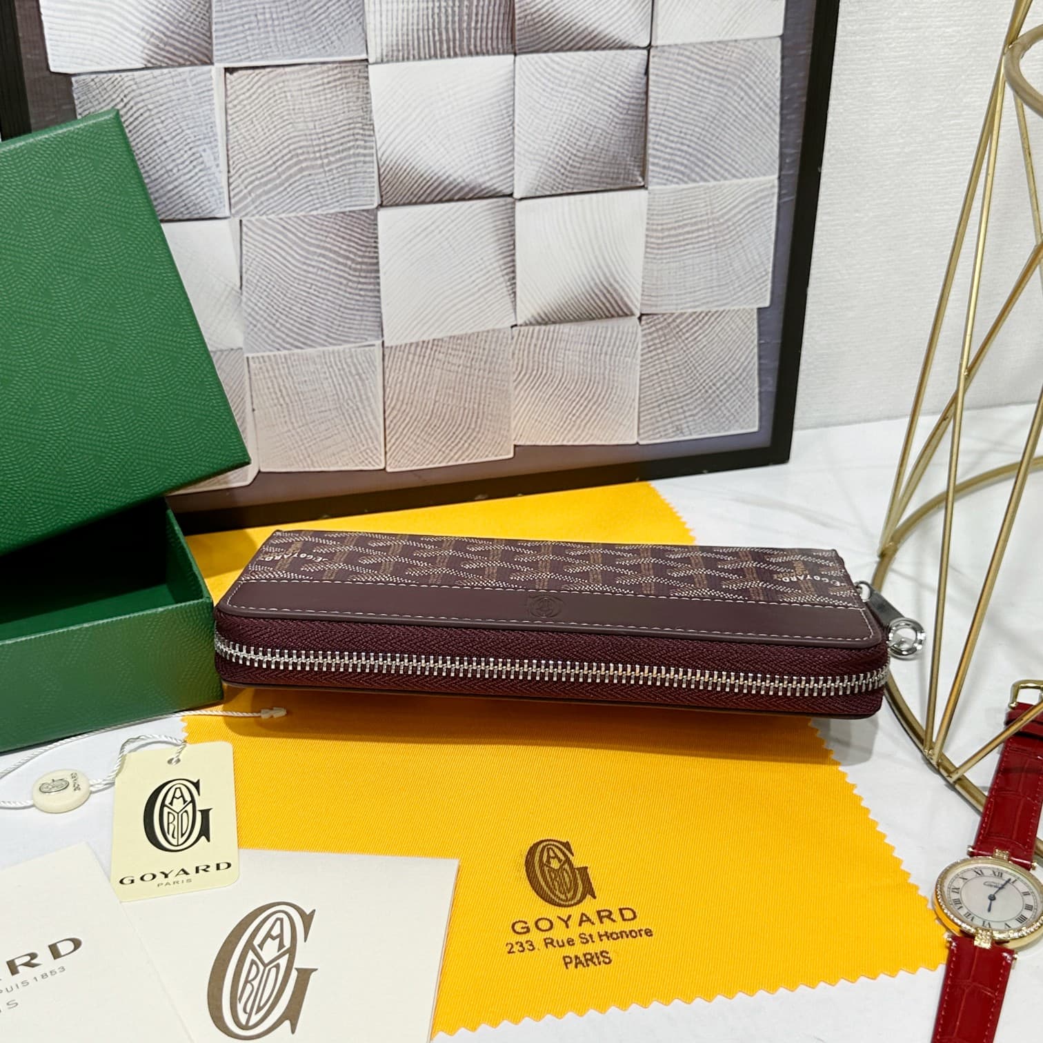 Goyard Red Large Wallet 98186