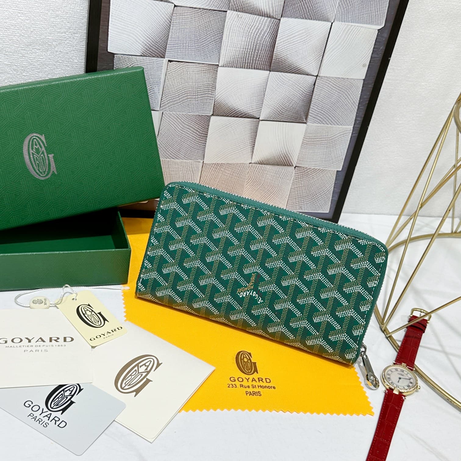 Goyard Green Large Wallet 98186
