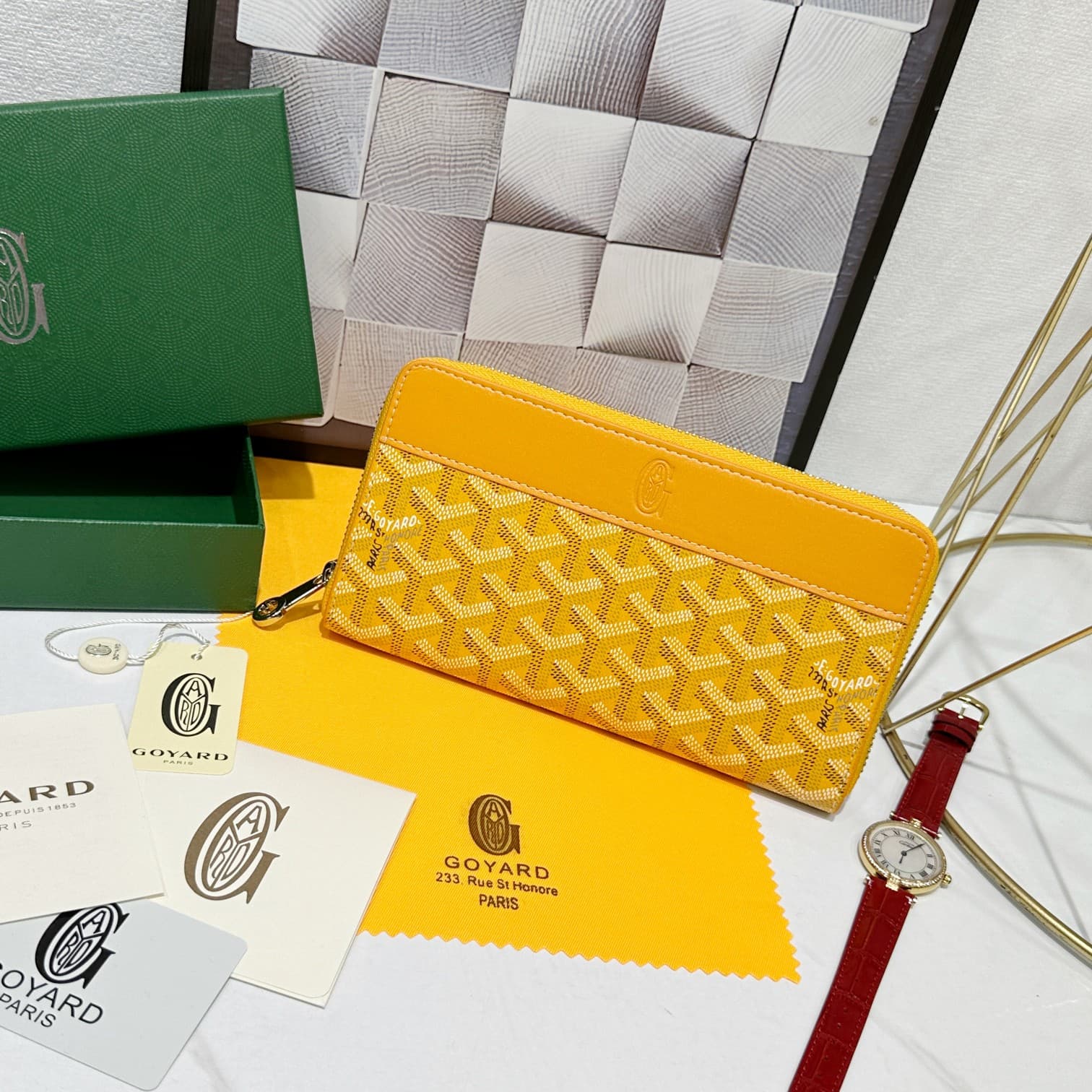 Goyard Yellow Wallet 98186