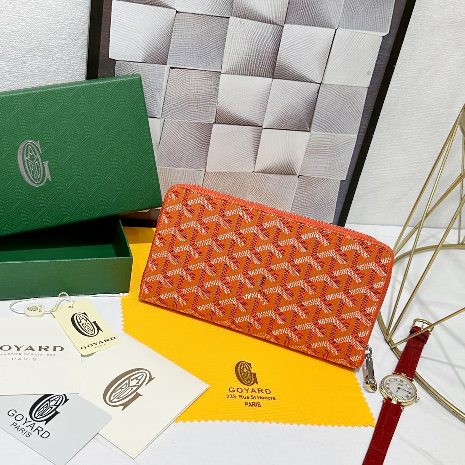Goyard Orange Large Wallet 98186