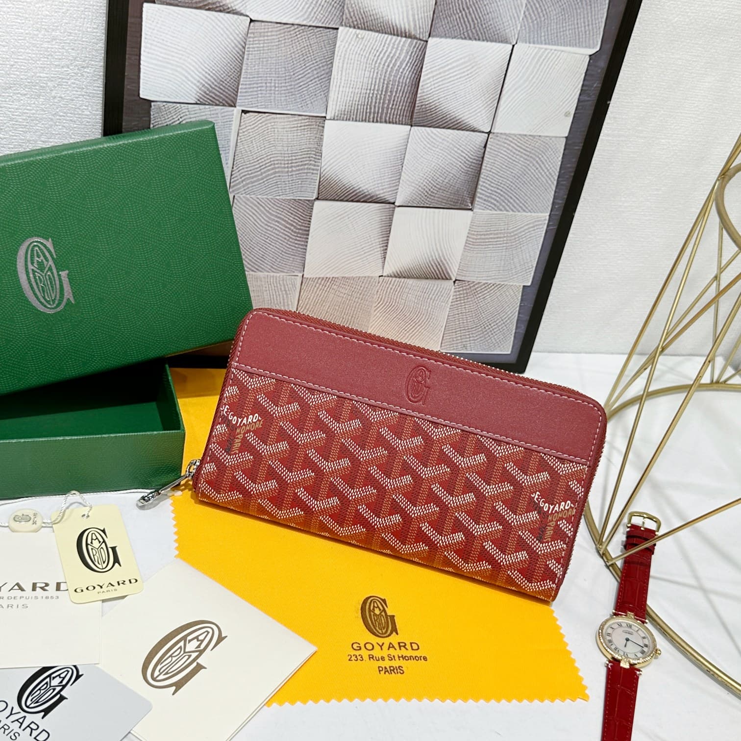 Goyard Red Wallet 98186