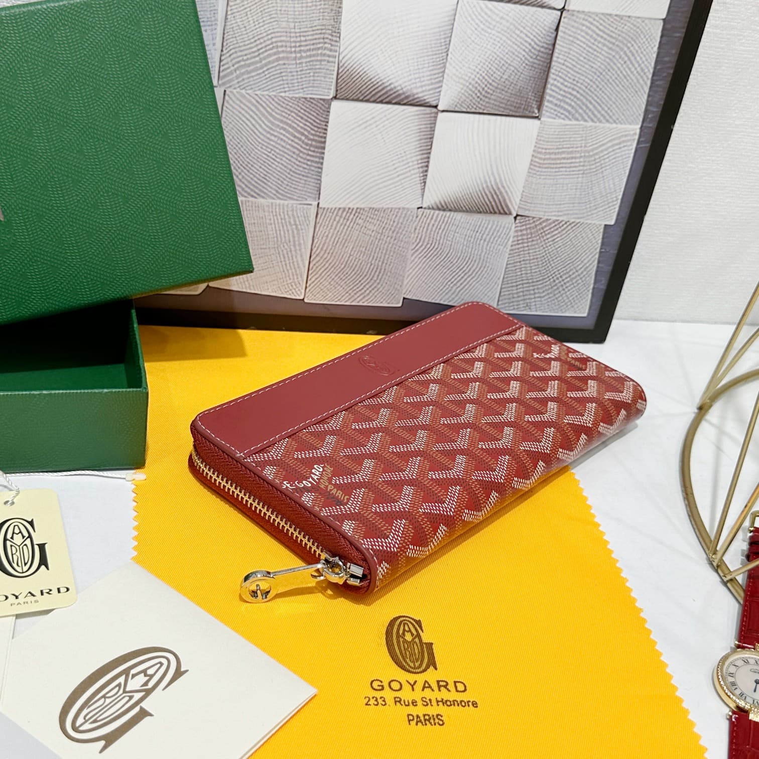 Goyard Red Large Wallet 98186