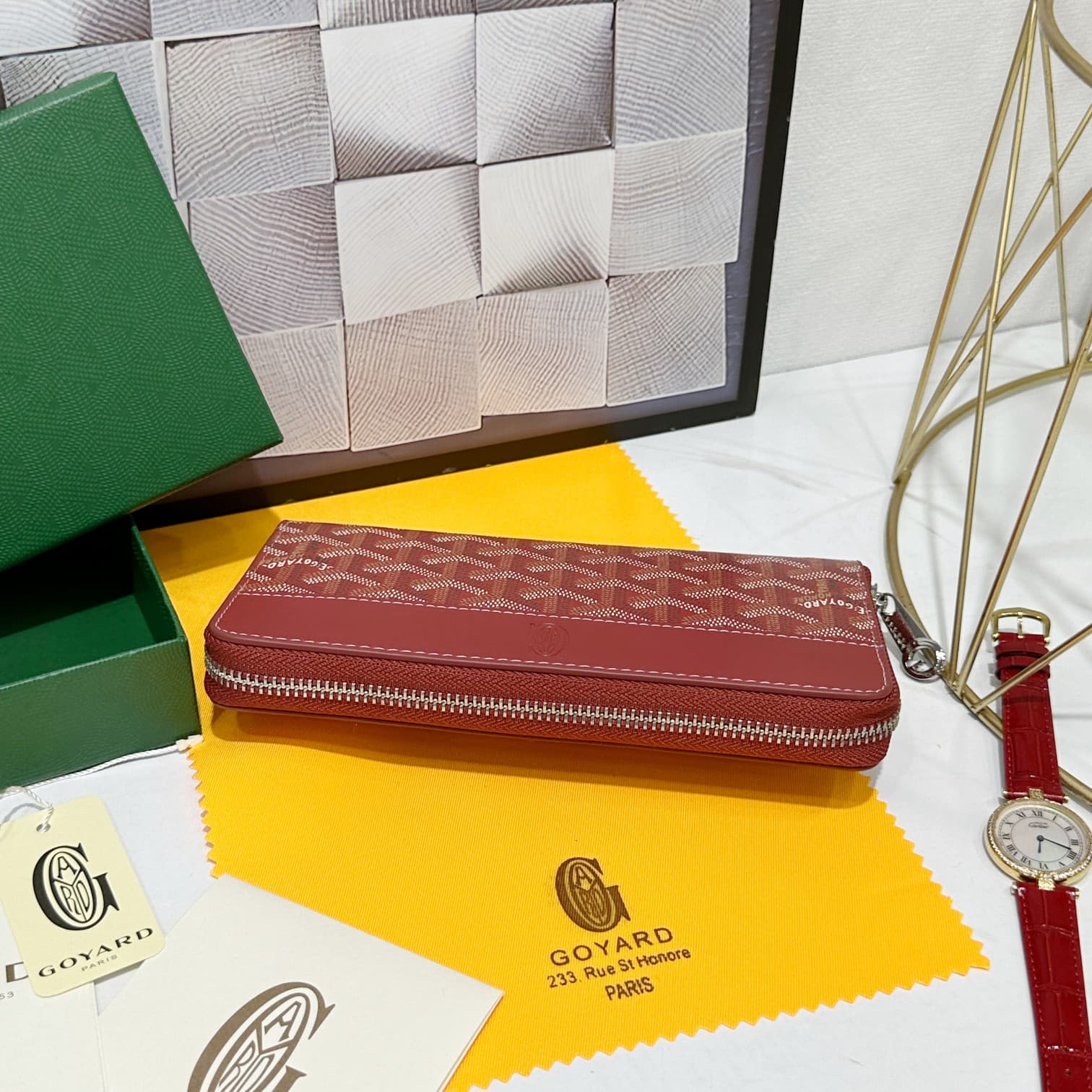 Goyard Red Large Wallet 98186